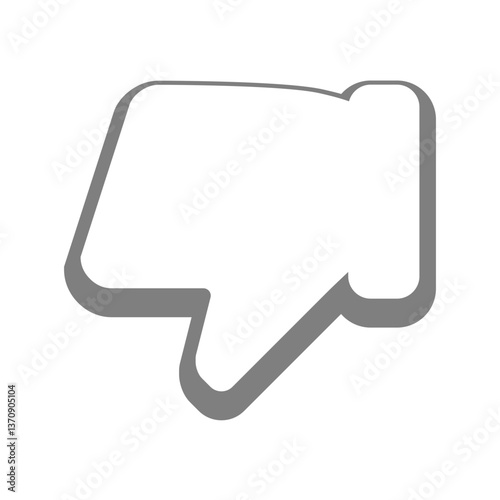 White simple icon hand dislike. Perfect for games, apps, loot crates, rewards, or in-game purchases.