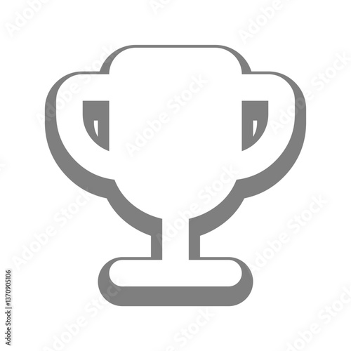 White simple icon cup. Perfect for games, apps, loot crates, rewards, or in-game purchases.
