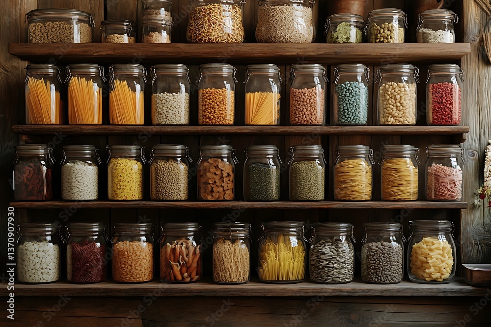 custom made wallpaper toronto digitalA pantry filled with neatly organized jars of grains, pasta, and spices
