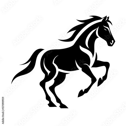 A versatile horse illustration tailored for branding and identity design.