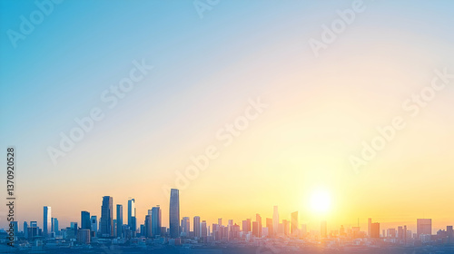 City Skyline at Sunset