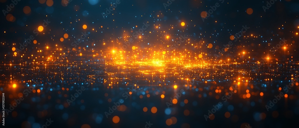 Fototapeta premium Glowing Particle Background.