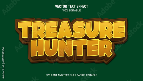 Treasure hunter 3d  style editable text effect