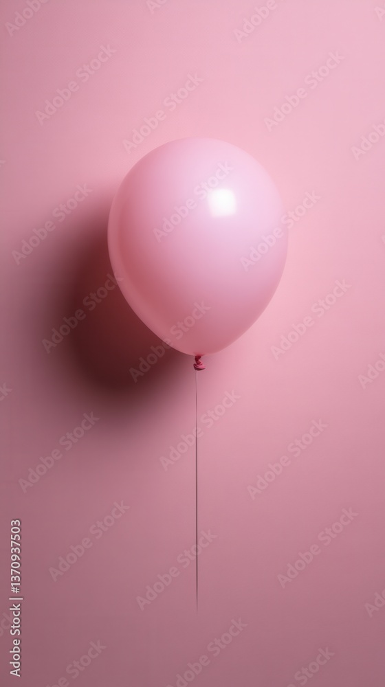 Pastel Pink Balloon Floating Against a Matching Pink Wall Creating a Soft and Dreamy Atmosphere Perfect for Celebrations and Joyful Occasions Pastel Pink Balloon Floating Against a Matching Pink Wall Creating a Soft and Dreamy Atmosphere Perfect for Celebrations and Joyful Occasions
