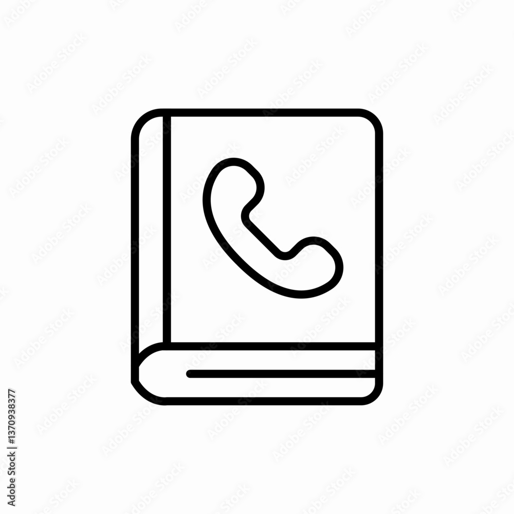 Phone book contact icon vector sign Phone book contact icon vector sign