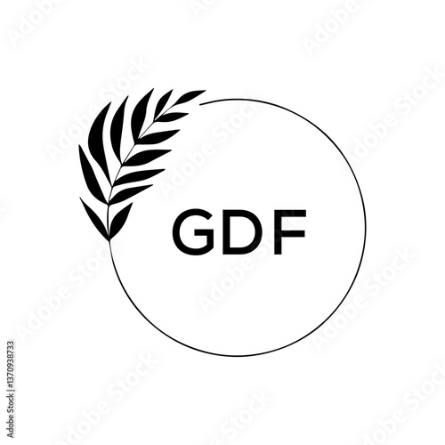 GDF creative minimalist letter logo.