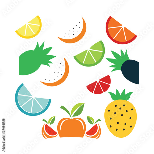 set of fruit icons