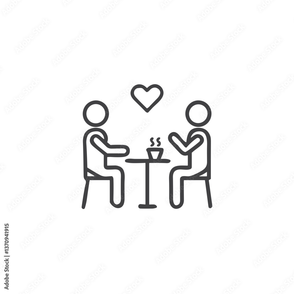 First Date Icon for Dating Apps - Perfect for Date Planning Features, Meeting Suggestions, and Relationship Milestone Tracking in Dating and Matchmaking Platforms First Date Icon for Dating Apps - Perfect for Date Planning Features, Meeting Suggestions, and Relationship Milestone Tracking in Dating and Matchmaking Platforms