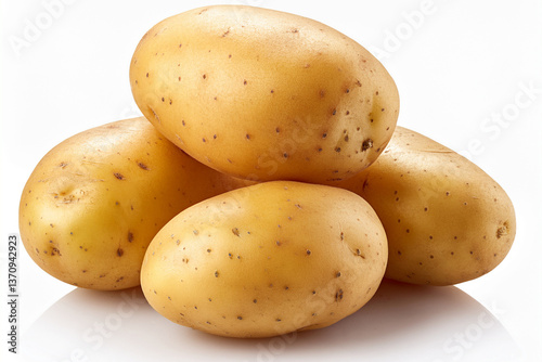 potatoes isolated on white background