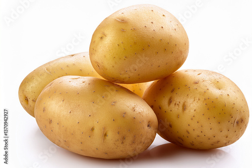 potatoes isolated on white background