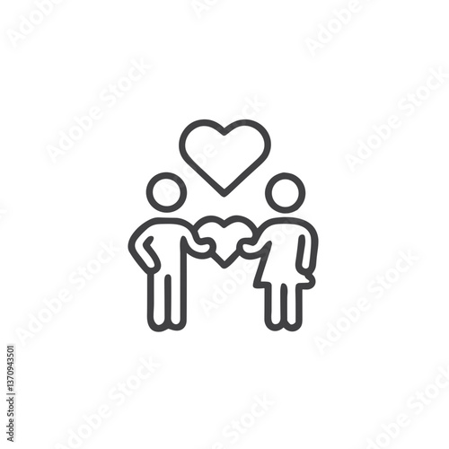 Soulmate Connection Icon for Dating Apps, Perfect Match Symbol for Online Dating Platforms to Represent Deep Emotional Compatibility