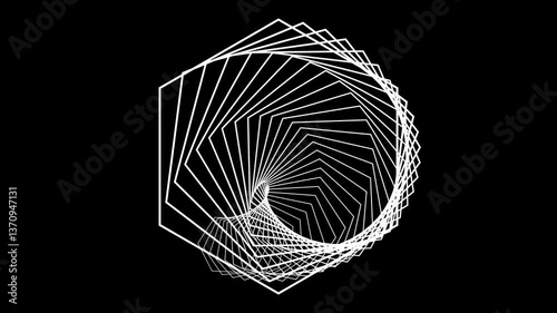 Poligon Line Abstract Twisting Motion Animation