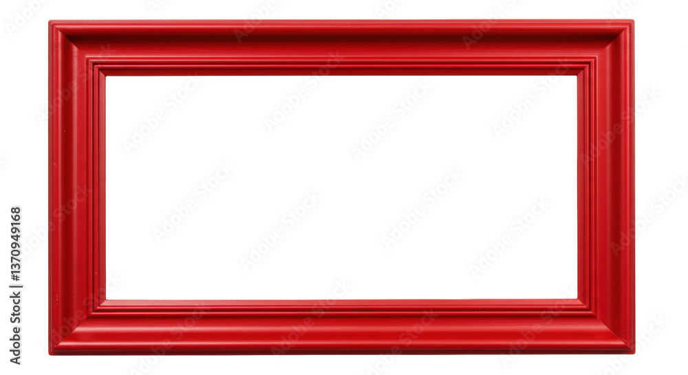 Isolated Red Picture Frame Isolated Red Picture Frame