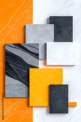 Geometric Marble Tiles Design