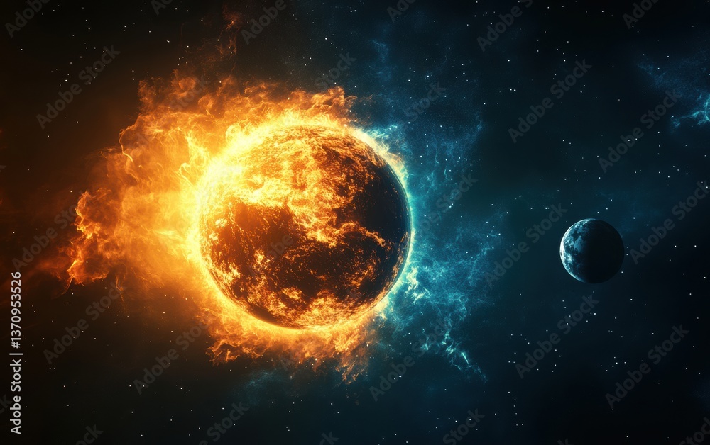 Obraz premium sun and earth