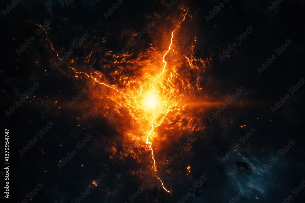 Fototapeta premium fire in the dark