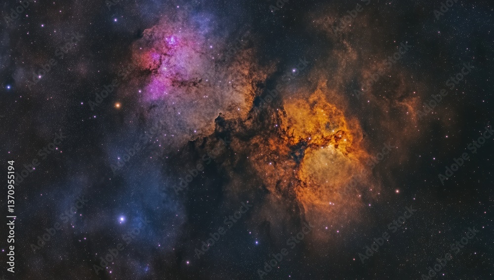 Naklejka premium stars and nebula