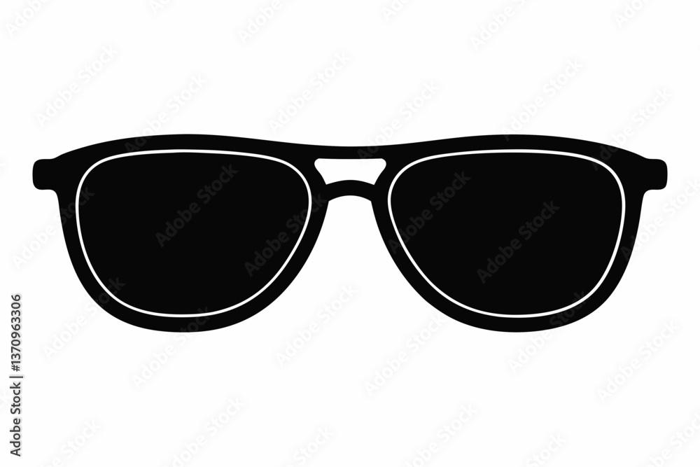 Fototapeta premium sunglass sihouette black vector