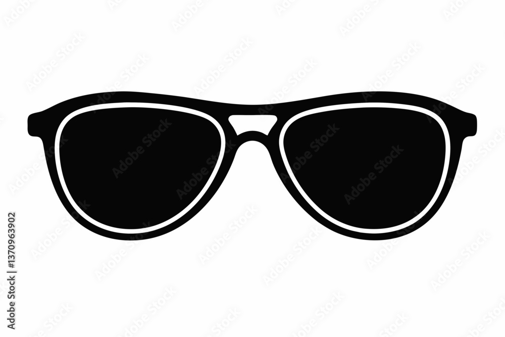 Fototapeta premium sunglass sihouette black vector