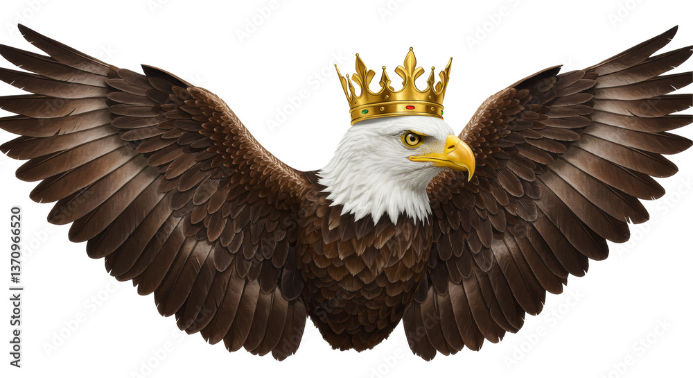 Fototapeta premium Isolated Eagle with Crown