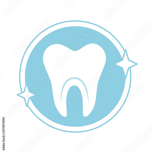 Dental clinic logo design. Teeth icon. Vector editable illustration. Dental health care.