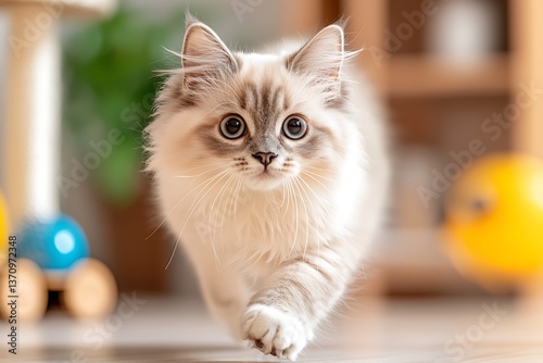 Kitten Running Indoors
