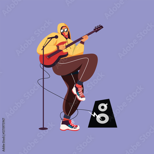 musician playing guitar