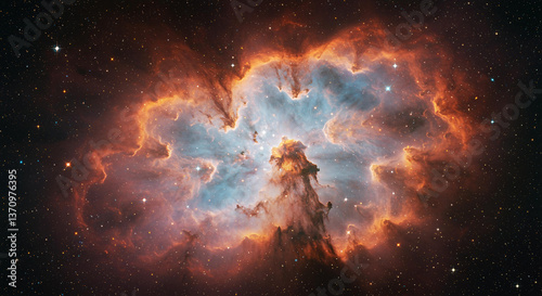 Breathtaking Celestial Nebula Cosmic Clouds of Gas and Dust in Deep Space
