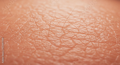 Close up Detailed Texture of Human Skin Fine Hair and Pores Visible