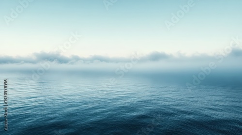 Wallpaper Mural Misty horizon awakens ocean surface scenic landscape foggy environment serene viewpoint high fidelity concept Torontodigital.ca