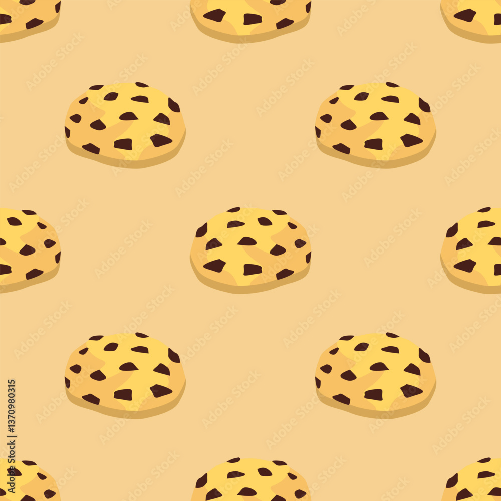 cookie seamless pattern background. Cartoon illustration of Cookies. biscuits illustration. chocolate chips pattern background. cookie seamless pattern background. Cartoon illustration of Cookies. biscuits illustration. chocolate chips pattern background.