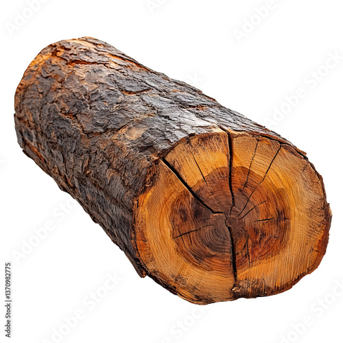 Log Isolated on Transparent Background for Nature and Decoration Use