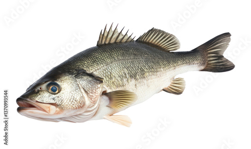 Freshwater fish swimming gracefully in a transparent background