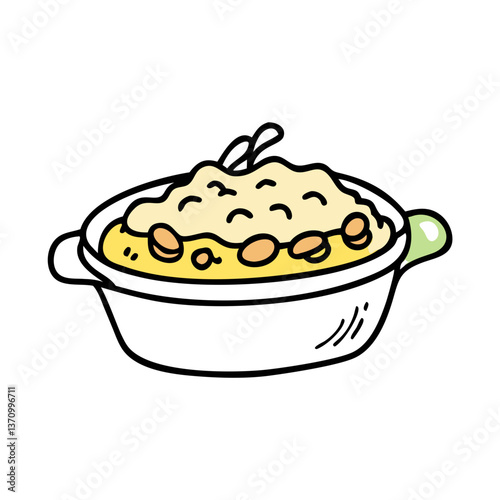 gnocchi vector art, gnocchi icon, food vector illustration