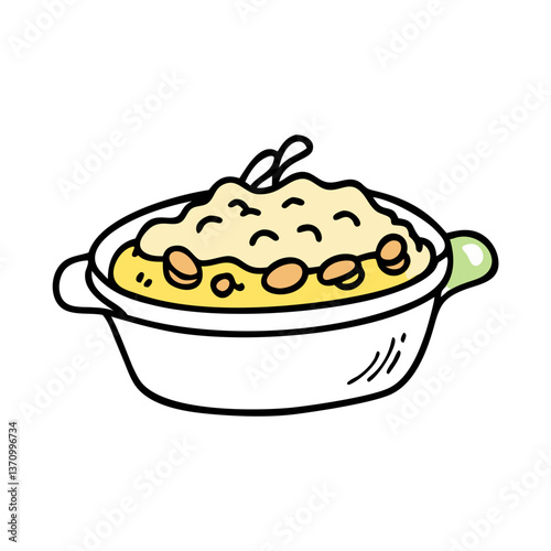 gnocchi vector art, gnocchi icon, food vector illustration