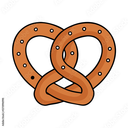 pretzels vector art, pretzels icon, food vector illustration
