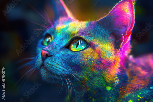 Rainbow Pharaoh Cat – The Mystic Gaze