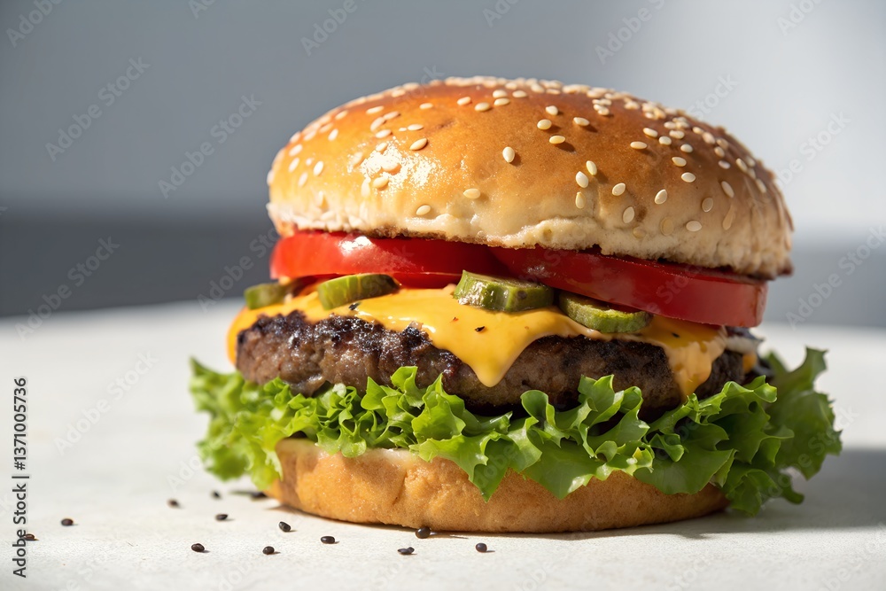 hamburger on white background hamburger on white background