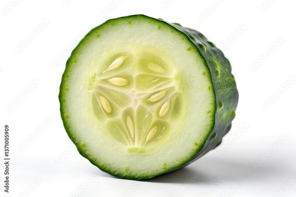 cucumber slice isolated on white background cucumber slice isolated on white background