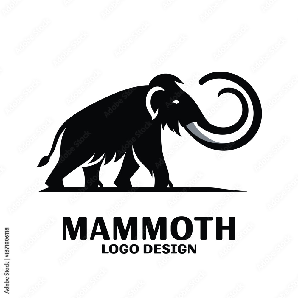 Obraz premium Mammoth Vector Logo Design