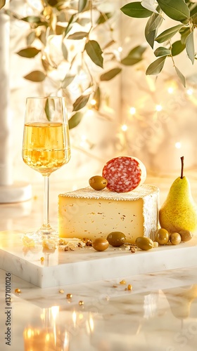 Festive Cheese & Wine Display