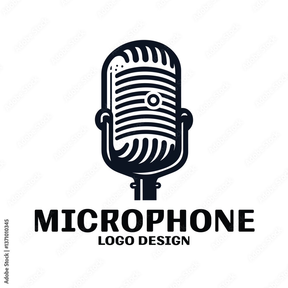 Microphone Vector Logo Design Microphone Vector Logo Design