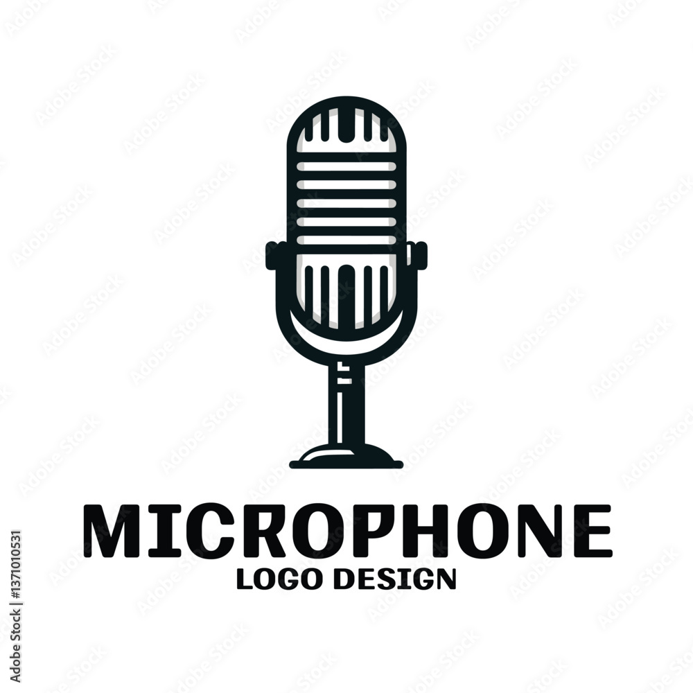 Microphone Vector Logo Design Microphone Vector Logo Design
