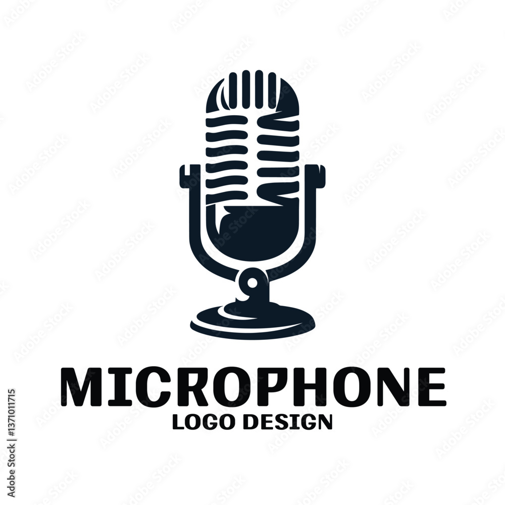 Microphone Vector Logo Design Microphone Vector Logo Design