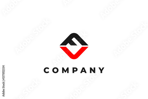 Free Download letter fa or fv fu fc abstract business modern minimalist logo - GFXLoad