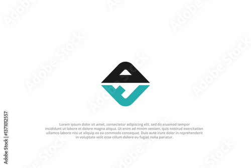 letter dt or td abstract business modern minimalist logo