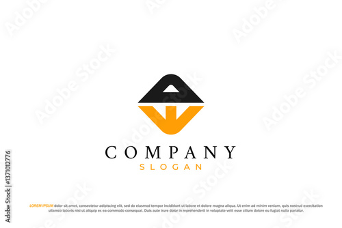 letter de or ed abstract business modern minimalist logo
