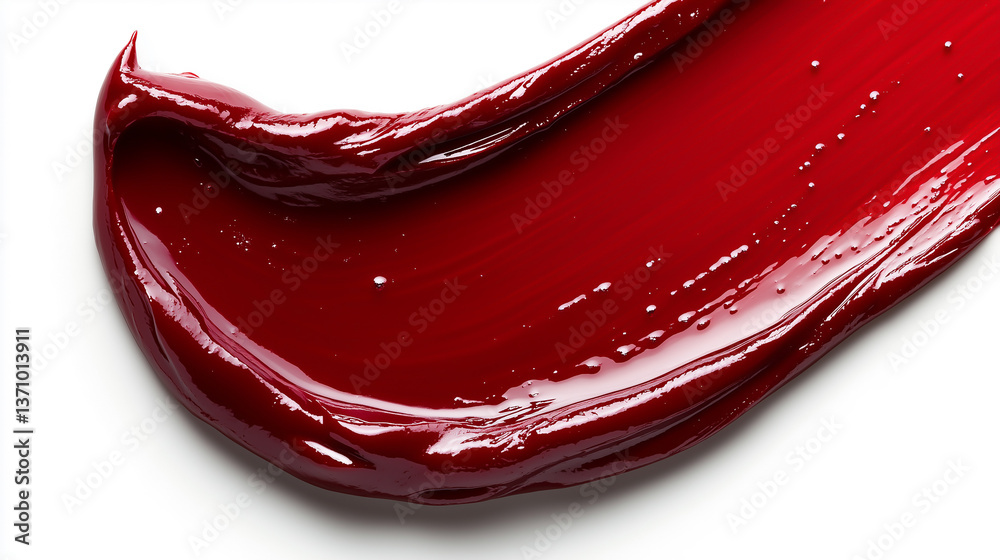 red gel-like texture close up detail isolated on white background