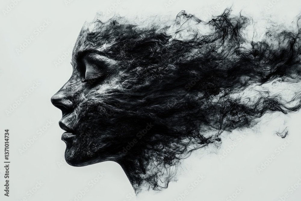 Abstract female profile Abstract female profile