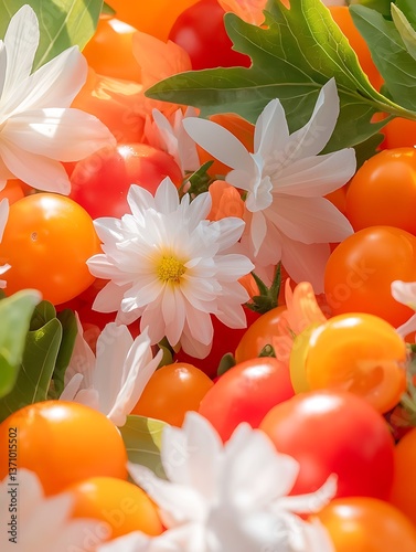 Fruits Flowers Close Up Display